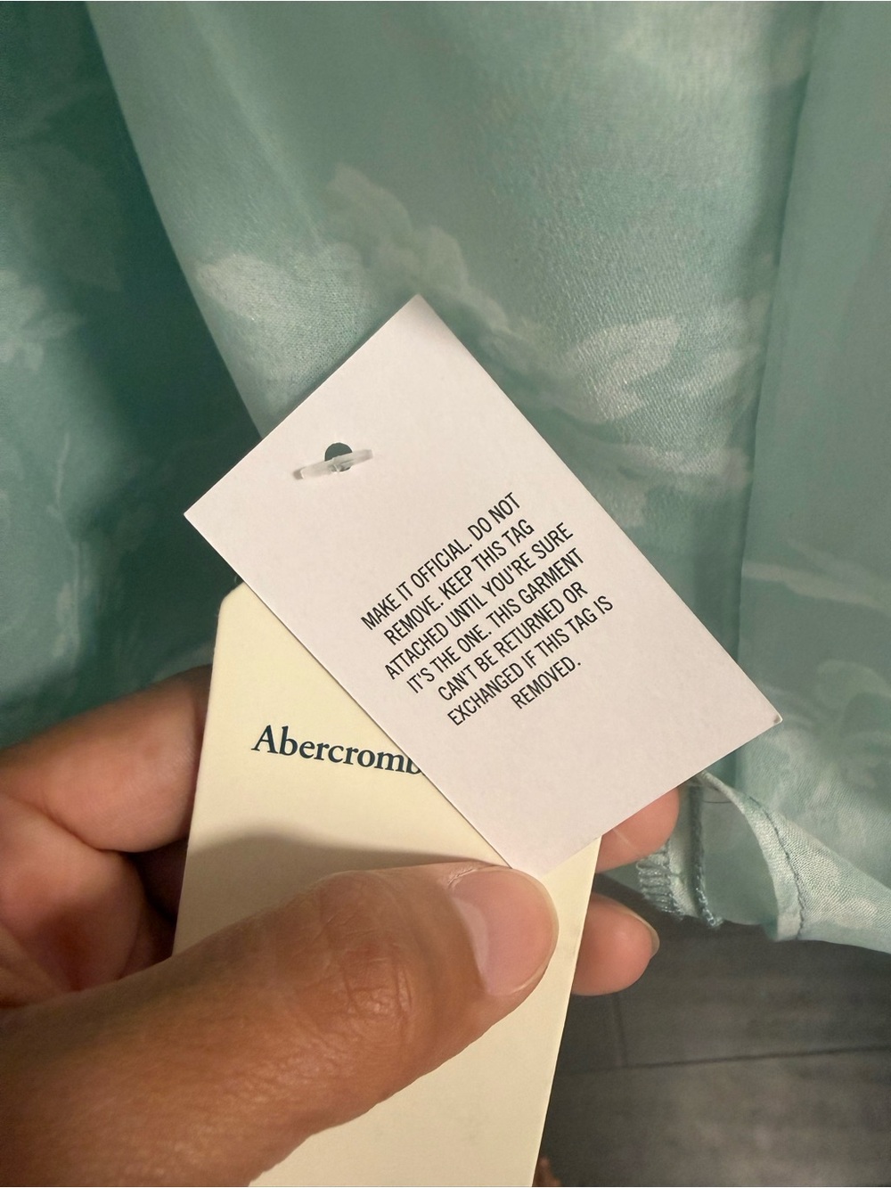 Abercrombie Sleeveless Mint Floral V-Neck mini Dress - Picture 5 of 6